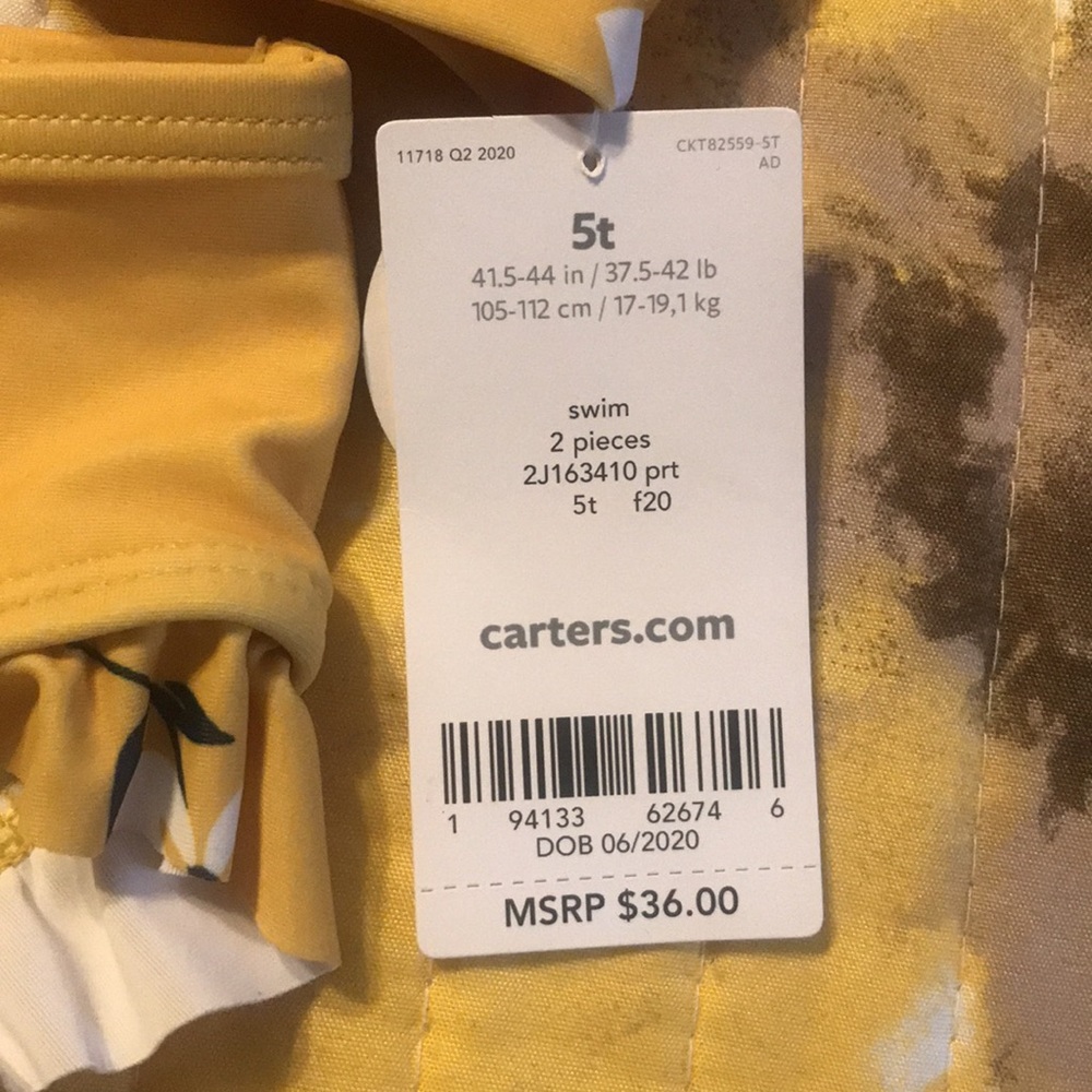 Floral Yellow 2-Piece Rashguard Set - Picture 6 of 7